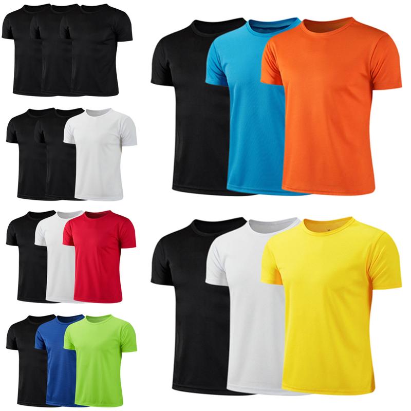 Vastwit Kids Boys 3 Pack Sports T-shirts Quick Dry Basketball Football Practice Tee Gym Running Tops 0