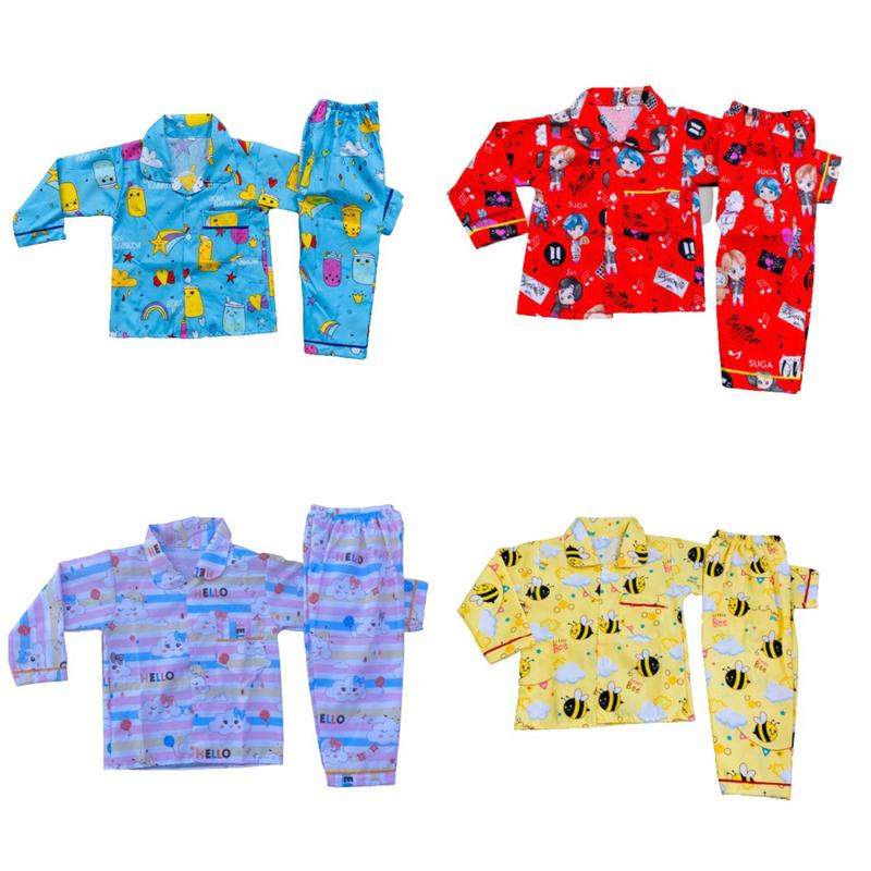 PROMO PIYAMA ANAK TANGAN PANJANG 50 RIBU DAPAT 3 SET BAYI SAMPAI DEWASA 1