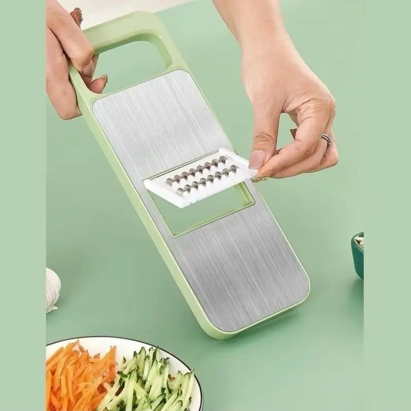 ￼Bộ nạo rau củ quả 5 lưỡi dao, INOX 304 không gỉ, đồ bào rau củ đa năng cao cấp đa năng tiện dụng nhà bếp 7