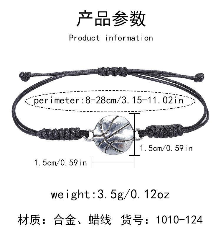 Product Introduction of Cross-Border Hot-Selling Handmade Woven Baseball Soccer Basketball Volleyball Alloy Bracelet Source Factory Wholesale 0