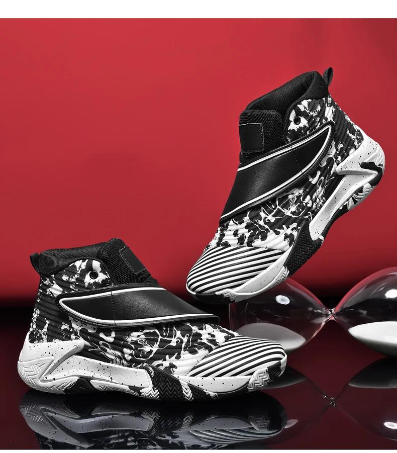 Zapatillas de baloncesto para hombre, transpirables, acolchadas, antideslizantes, deportivas, para entrenamiento de gimnasia, zapatillas de baloncesto atléticas para mujer_voghion.com