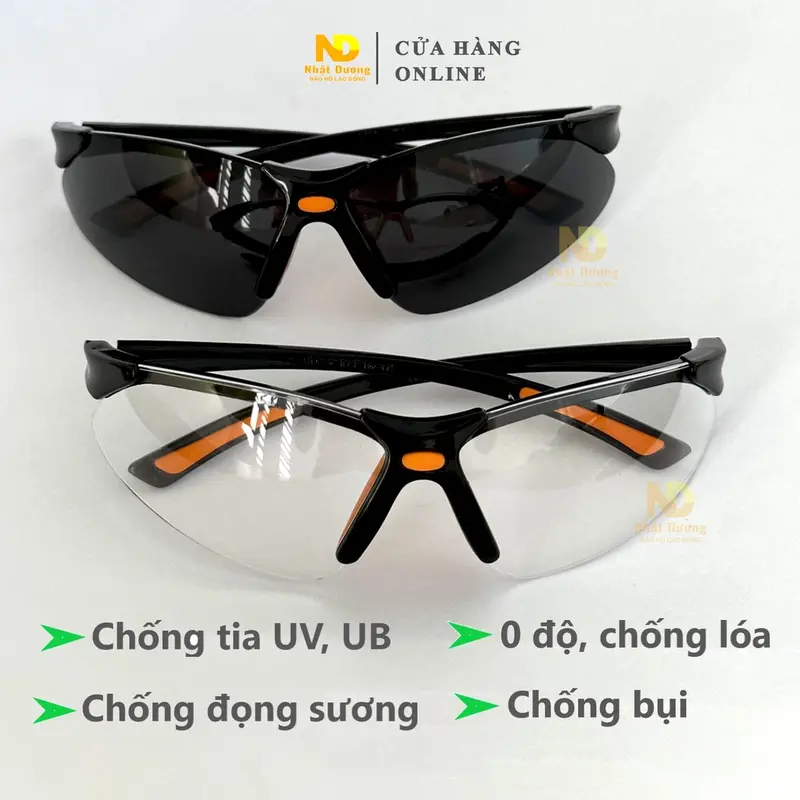 Kính bảo hộ Everest EV302 hàn điện, Kính chống bụi chắn gió dùng trong lao động đi xe máy chống tia UV 0
