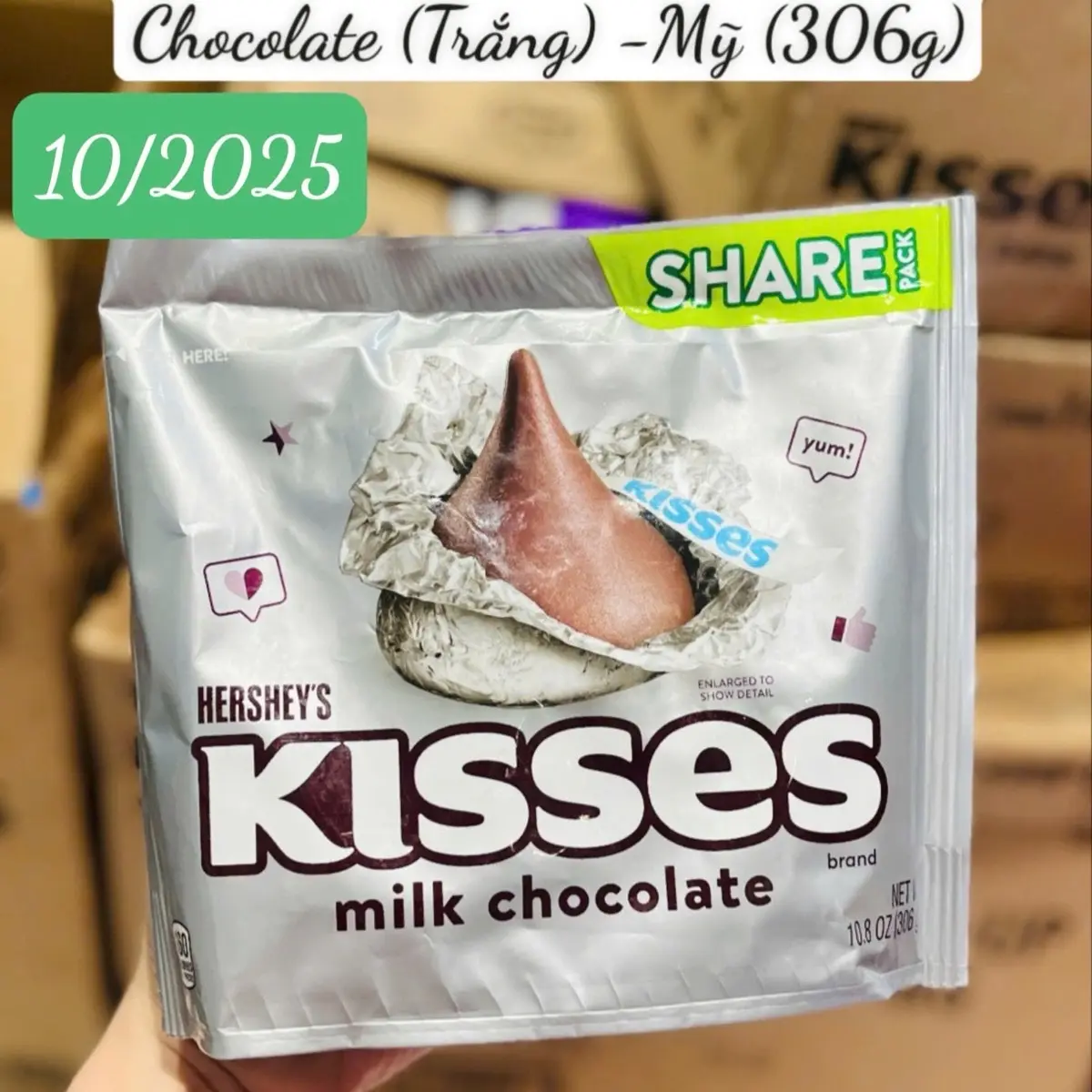 Kẹo Socola Kisses Đủ Vị Thơm Ngon Béo Ngậy 283-300gr Sô Cô La Chocolate