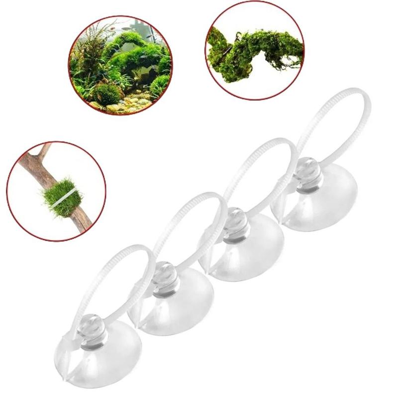 4/8/20 cái Kẹp cốc hút mạnh Bộ cốc hút bể cá Dây buộc cáp có thể điều chỉnh…