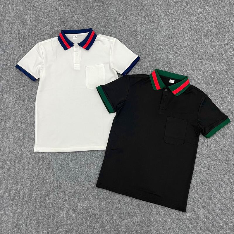 Áo Polo Nam Phối Màu Lạ PL23 2 màu Trắng Đen Chất vải mềm mịn thoán mát Menswear Có Cổ Ngắn Tay