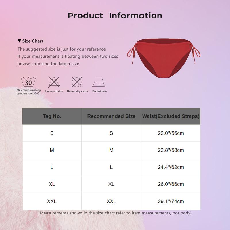 Product Introduction of MSemis Women's Swim Boardshorts Beach Bikini Bottoms Classical Swimwear Briefs with Adjustable Ties 0