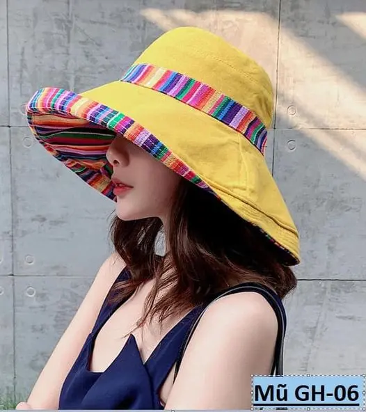 Mũ Đội Hai Mặt Thời Trang Chống Nắng Du Lịch Gấp Gọn 2