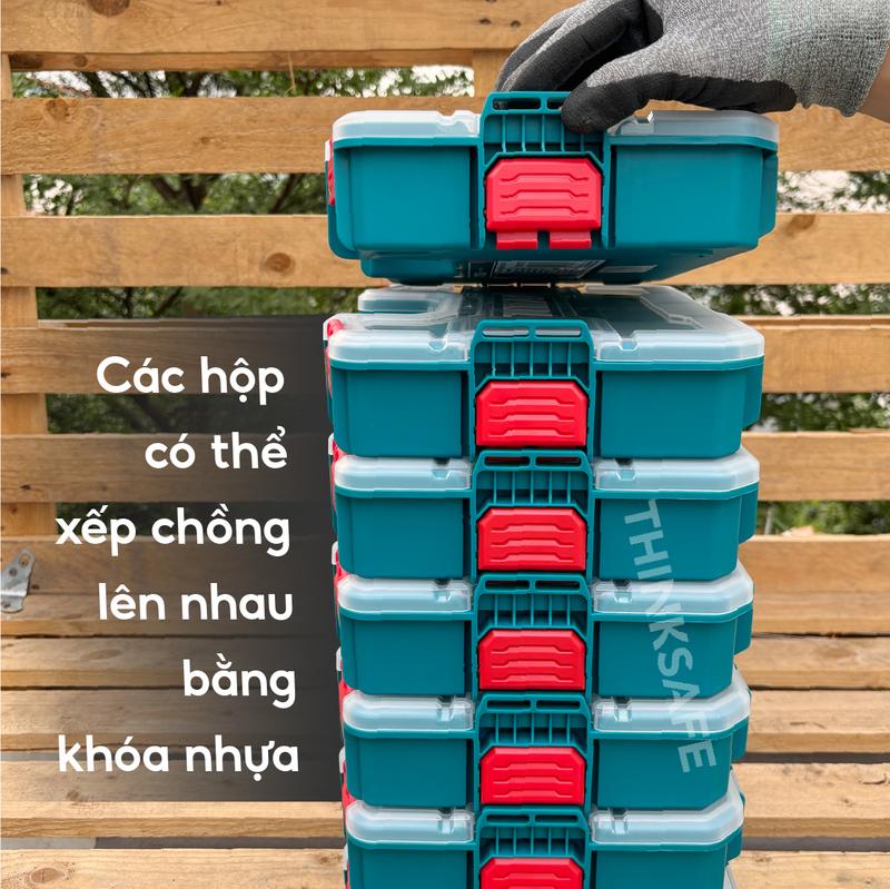 Product Introduction of Hộp nhựa đựng linh kiện TOTAL 12 inch - 15 inch chất liệu nhựa PP, vách ngăn tháo rời, các hộp xếp chồng được lên nhau 34