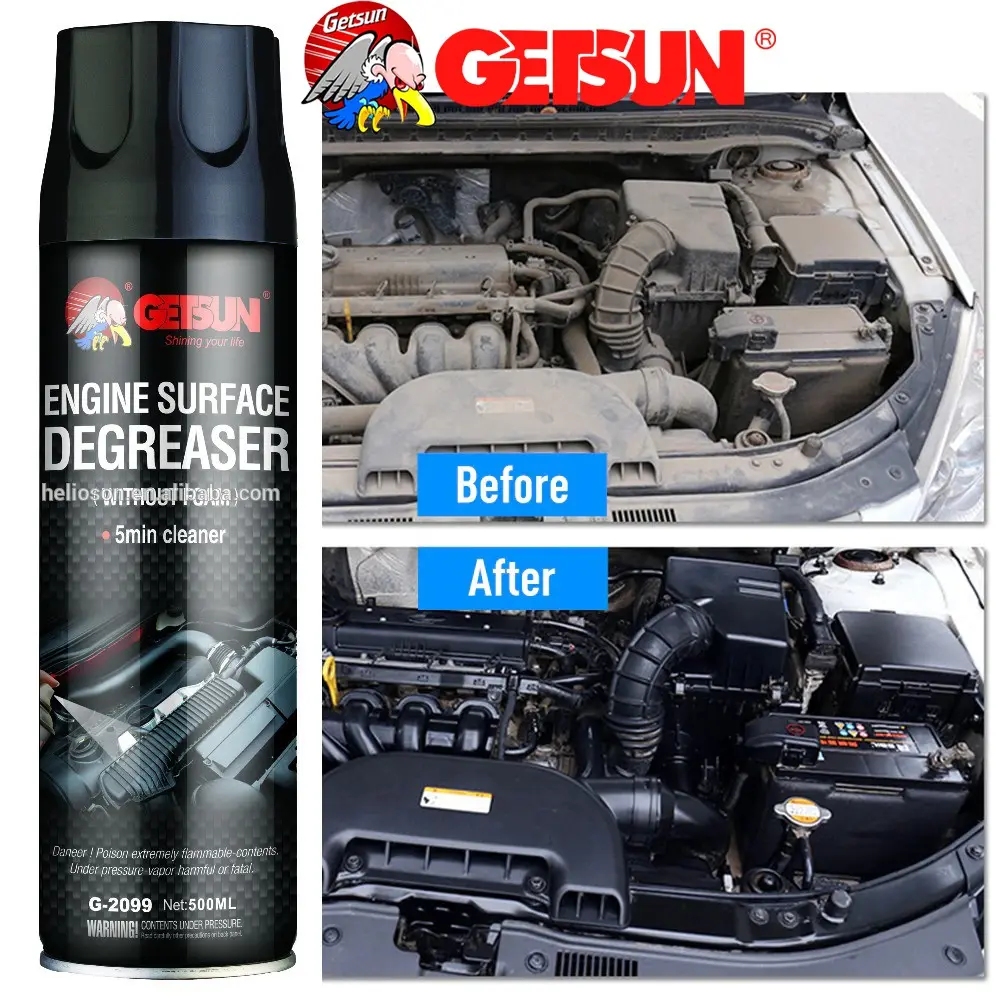 GETSUN สเปรย์ล้างห้องเครื่อง 500ml สเปรย์ทำความสะอาดห้องเครื่องยนต์ G-2099 สเปรย์ทำความสะอาดเครื่องยนต์ ห้องเครื่อง คราบน้ำมัน จาระบีสิ่งสกปรก