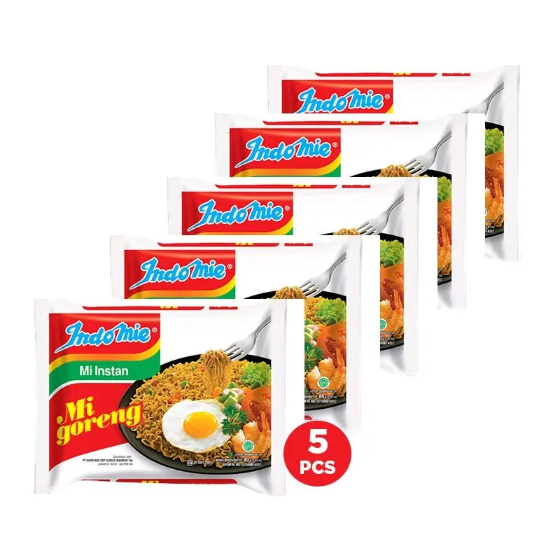 INDOMIE GORENG | RENDANG | AYAM GEPREK HYPE ABIS MIE InstanT 1 PACK ISI 5 PCS X 85GR Bawang Instan Food Lada 1