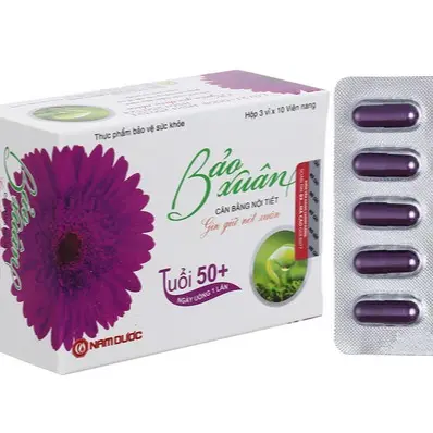 Viên uống Bảo Xuân tuổi 50+ giúp cân bằng nội tiết tố nữ hộp 30 viên