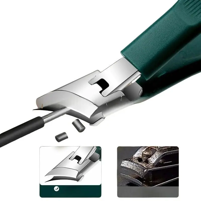 Stainless Steel Nail Clipper Set, 3 Counts/set Multifunctional Large Opening Anti-splash Nail Clipper, Professional Manicure Clipper for Home & Salon Use 5