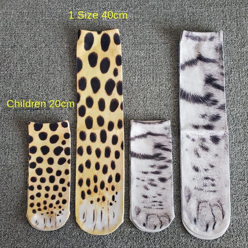 Product Introduction of Firstrich-TikTok Animal Feet Socks Trotter 3D Printing Creative Parent-Child Long Men's and Women's Tiger Children Cat's Paw Dog's Paw Chicken Feet 1