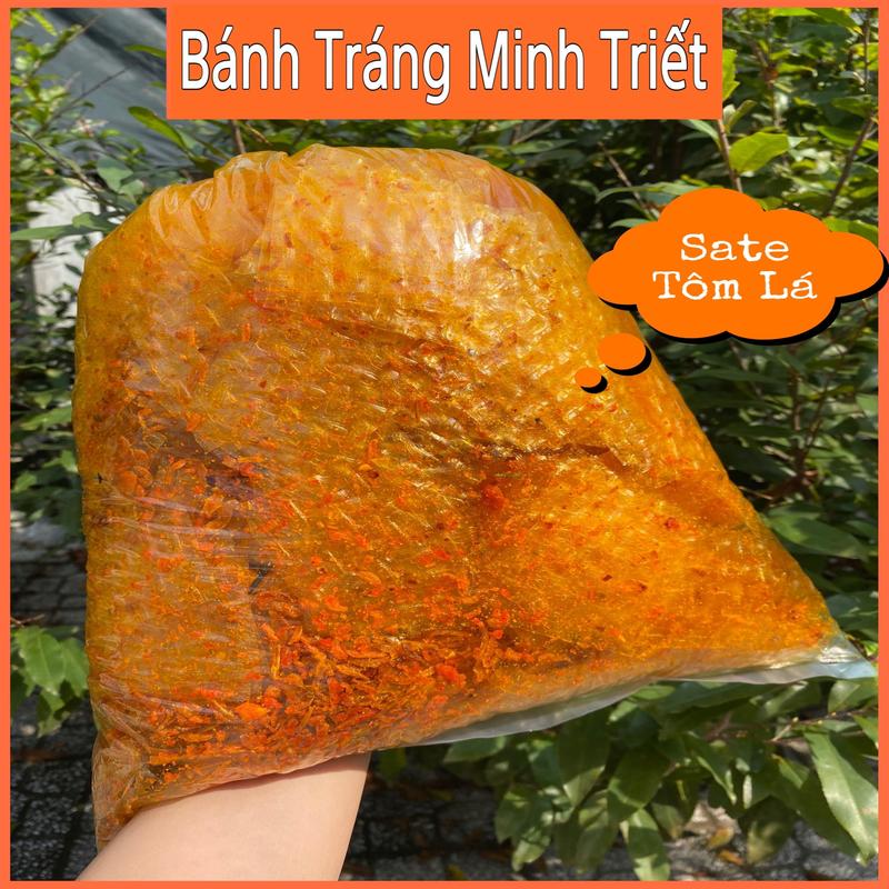 500gr Bánh Tráng SaTế Tôm Lá Bánh Tráng Tây Ninh Cay Ăn Vặt Snack Food Thức Ăn