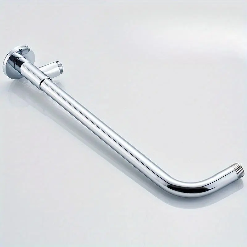 Stainless Steel Shower Head Extension Arm Kit, 90° Wall Mounted Tubulous Rain Shower Head Arm, Universal Bathroom Accessories