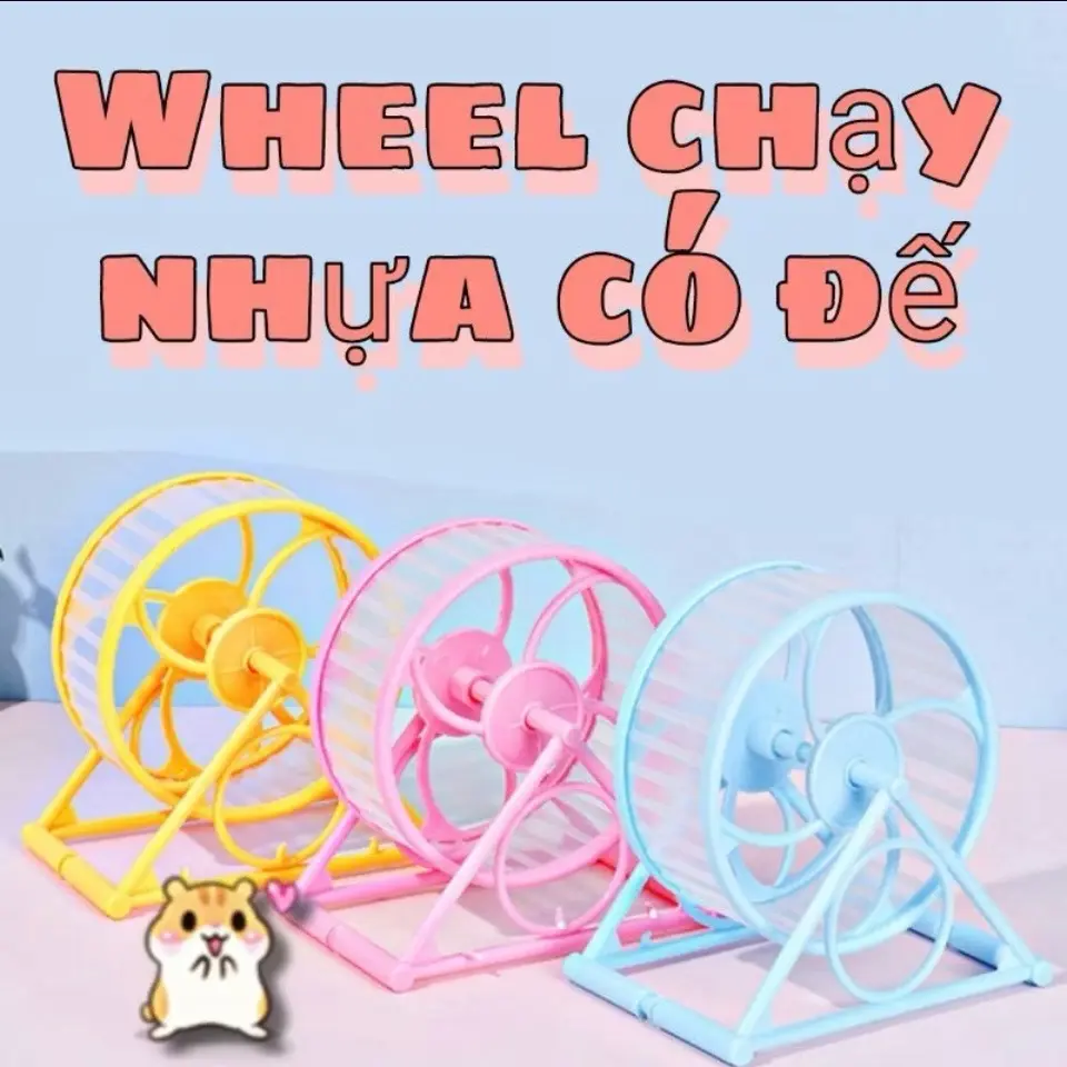 Wheel hamster nhựa Tesoro cho WW, Camp, Robo, Đuôi Mập, Bear dưới 4 tháng tuổi - 12cm