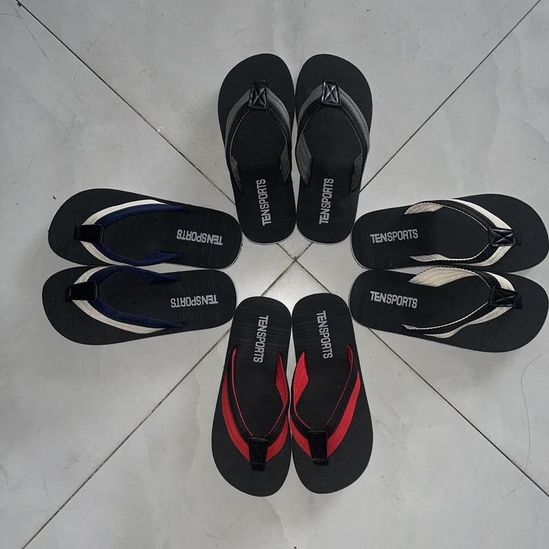 Product Introduction of Dép kẹp nam-dép kẹp xỏ ngón quai dù-logo Tensports Mũi tròn Cao Su DéP Đế Bằng 2