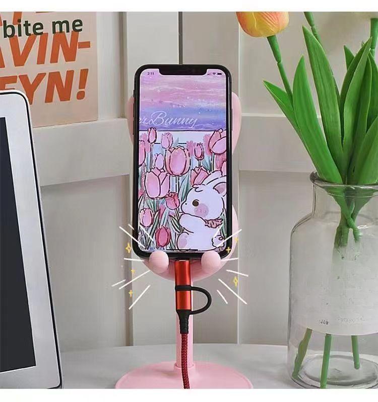 Product Introduction of Rabbit Stand Desktop Adjustable Adjustable Student Lazy Household Selfie Live Stand Universal Flash Sale Cute 7