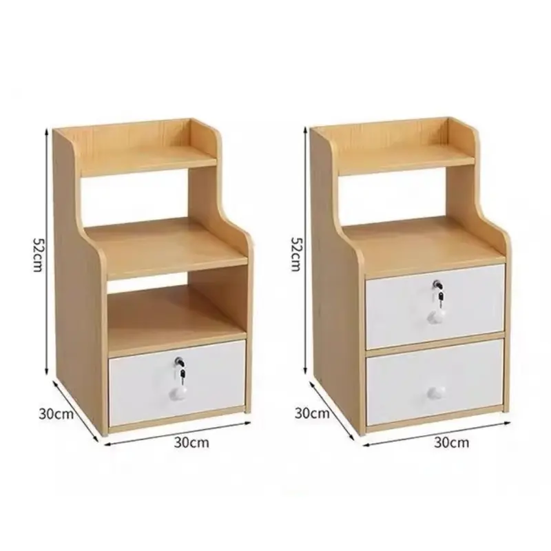 Tủ Để Đầu Giường - Tab Đầu Giường Dáng Cao Có Ngăn Kéo Khóa Gỗ MDF Cao Cấp Kiểu Dáng Sang Trọng 3