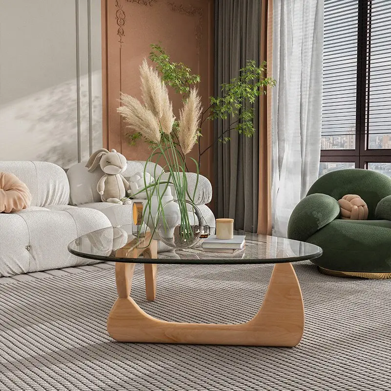 Nordic Tempered Transparent Glass Coffee Tables Living Room Small Apartment Luxury Minimalist Tea Table