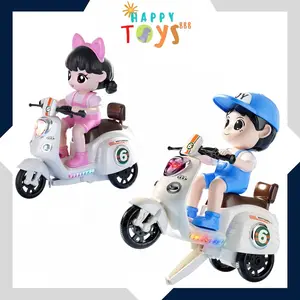 HAPPYTOYS.888 #D38 MAINAN MOTOR VESPA JUMPING MOTORCYCLE TIDE FLOW