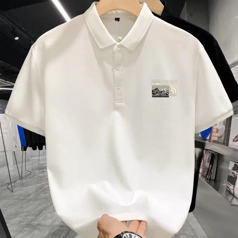 Áo Sơ Mi Uđ En, ngắn Tay, Polo, Thương Hiệu Thời Trang Mùa Hè 2024, Ve Áo, Thường Ngày, Phổ Biến Với Giới Trẻ, Hợp Xu hướng, Dễ Phối Đồ, Thời Trang Ins Thanh Lịch, Dành Cho Nam Giới 1