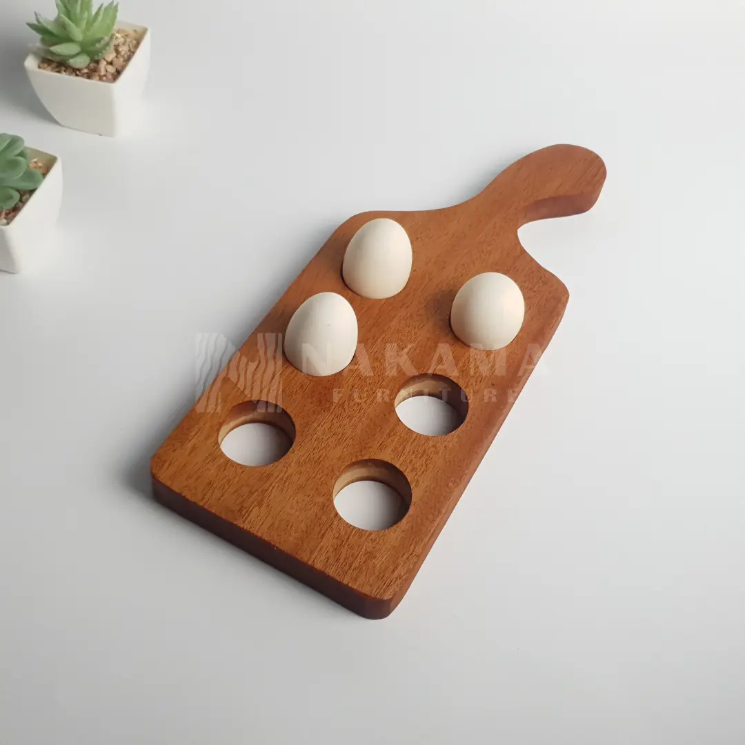 Tempat Telur Kayu Mahoni Panjang 31 cm TLM02