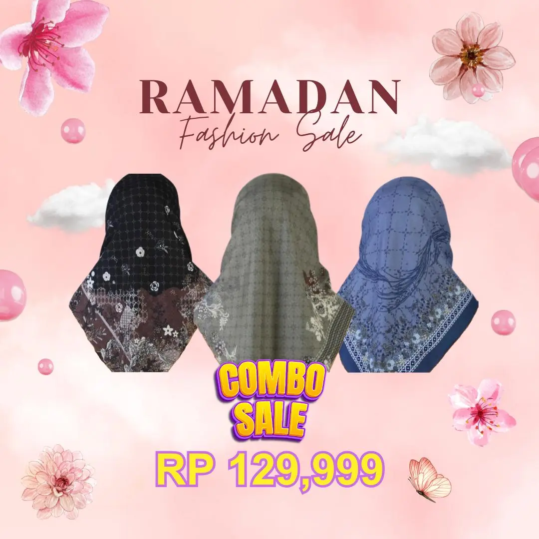 Combo Sale Jilbab Isi 3 - Hijab Square - Kerudung Segi Empat