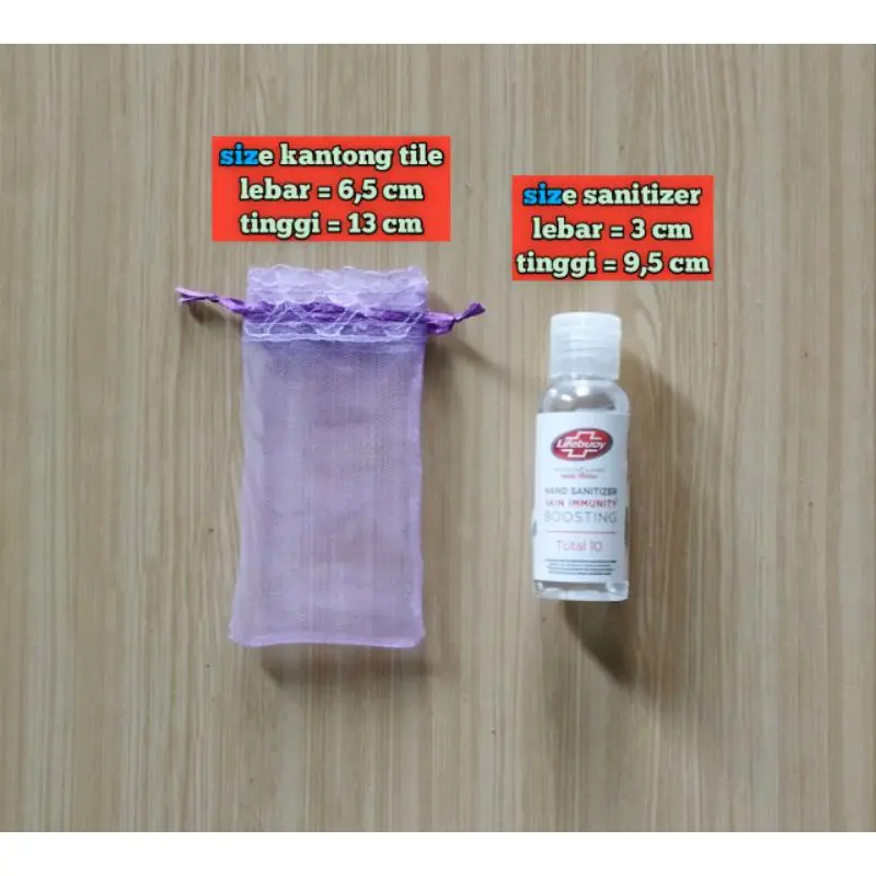 Sarung tile bungkus souvenir HANDSANITIZER / Size 6,5 x 13 cm 0