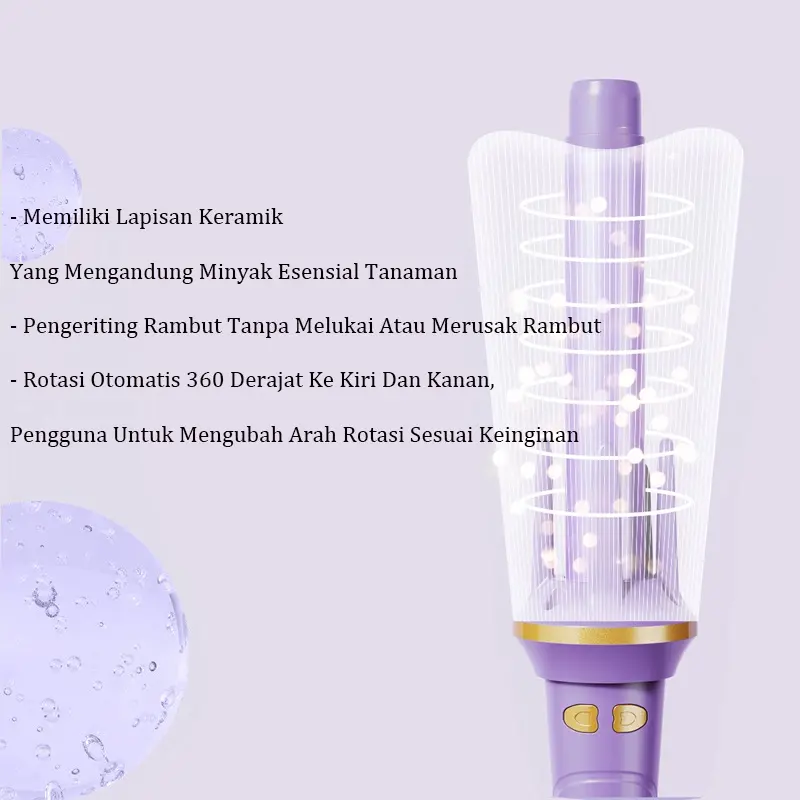 LifeHut X Cece Virna Catokan Keriting Keramik Otomatis Hair PremiumWanita Tidak Ada Kerusakan Rambut CurlyRambut Magic Curler Catok Quick Safe 6