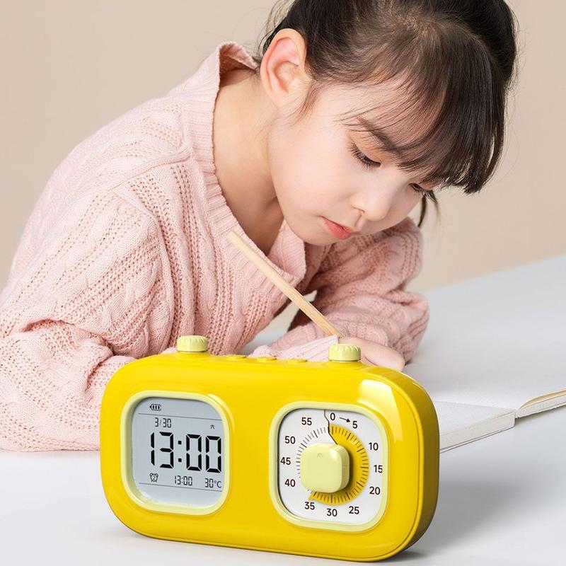 Đồng Hồ Nhắc Nhở, Cỡ Nhỏ Thiết Kế Sáng Tạo, Chất Liệu ABS, Đồng Hồ Kỹ Thuật Số Để Bàn Đơn Giản, Quản Lý Thời Gian, Hiển Thị Nhiệt Độ, Đồng Hồ Hẹn Giờ Đếm Ngược, Thích Hợp Sử Dụng Trên Bàn 0