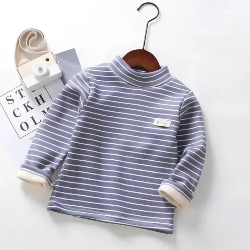( COMBO 3 áo cổ lọ ) combo 3 áo giữ nhiệt chất nỉ bông cổ cao 3p bé trai và bé gái . Size 5-15kg 3