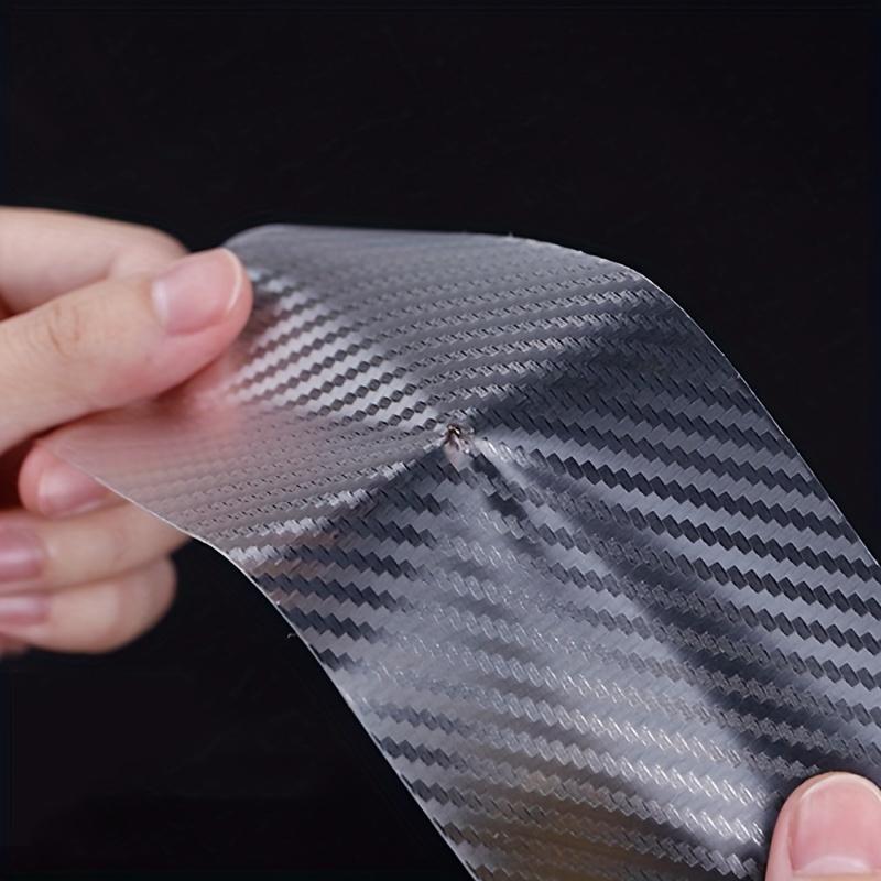 Product Introduction of Carbon Fiber Pattern Clear Car Threshold Strip, 1 Roll Anti-scratch Car Threshold Protector, Universal Car Exterior Decoration Accessories 2