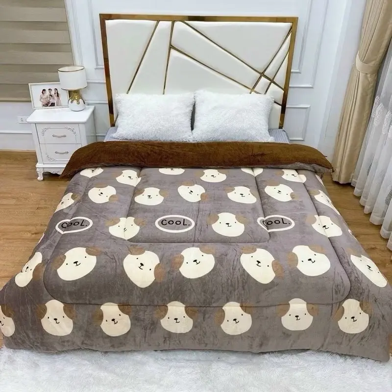 ￼Chăn Nỉ Lông Cừu YUKI Siêu Ấm Mềm YUKI Dày Mịn, Kích Thước 2mx2m3