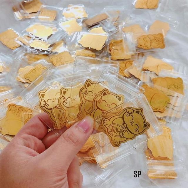 Product Introduction of Miếng mèo thần tài mạ vàng 24k cầu may mắn tiền tài 13