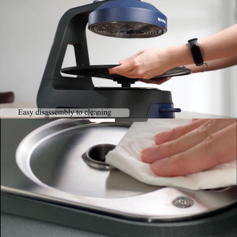 Smokeless Barbecue Grill Smoke Free Auto-Rotate Grill Pan Touch Control 360° BBQ System Electric Barbecue Machine home 4