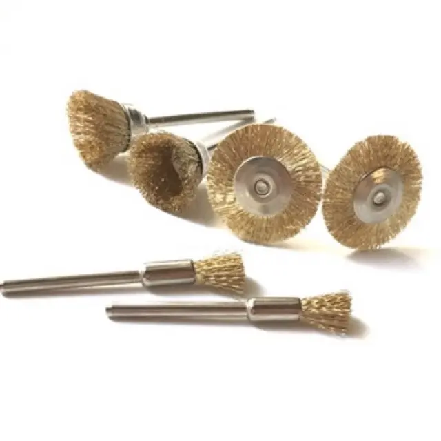 bộ 6 chổi thép màu đồng 5,16,25mm cán 3mm. 0