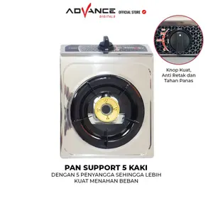 Advance Digitals Kompor Gas GB-6601S Full Stainless Steel 410 Api Biru Tahan 10 Tahun Garansi Resmi 1 Tahun Body Anti Karat & Knop Kuat