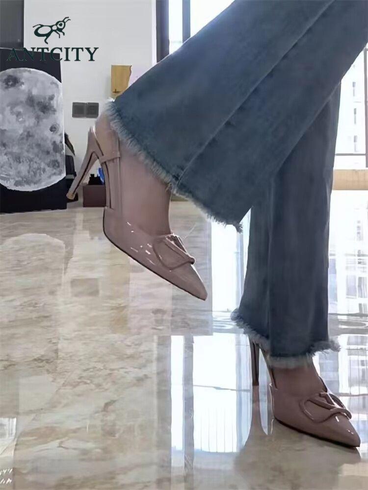 Product Introduction of Giày Cao gót Da Mềm, Giày Cao Gót Mới Mùa Lò Xo Hè, Giày Mũi Nhọn, Cắt Nông, Nhẹ, Một Quai, Dép Nữ Khoét Lỗ, Thời Trang, Thanh Lịch, Dễ Phối Đồ, Thích Hợp Cho Người Đàn Ông, [Số Người 8855] 7