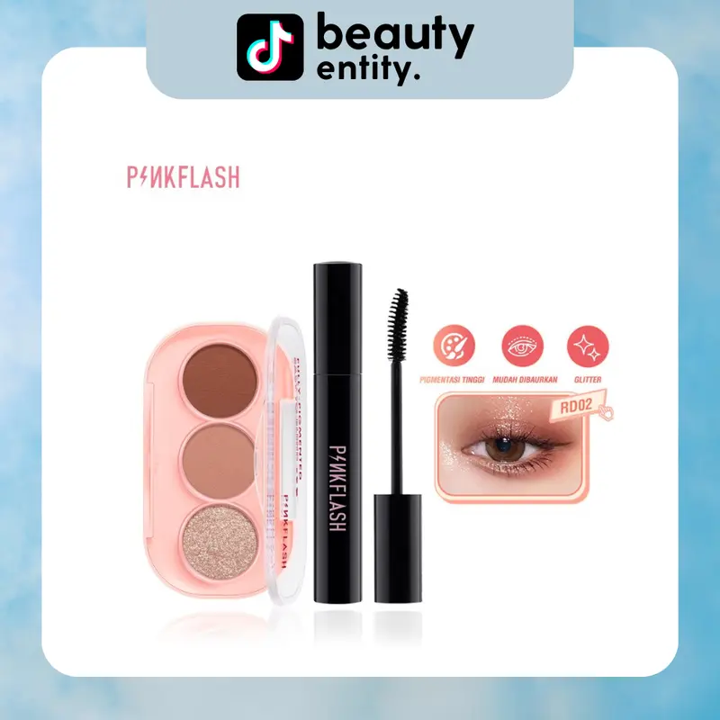 (BUNDLE) PINKFLASH Eye Makeup Set 3 Shades Eyeshadow Palette Maskara Eye Makeup Set 0