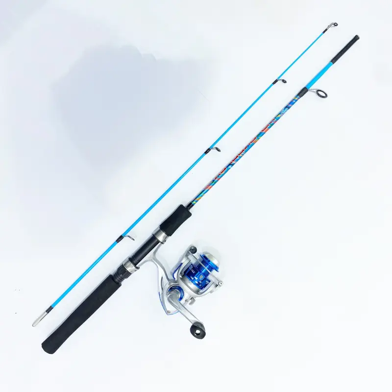 1 Set Paket Bundle Joran Pancing Spinning Fishing Rod Fiber Solid Dengan Reel Pancing Spinning Series LF1500 Berkualitas High Quality 3