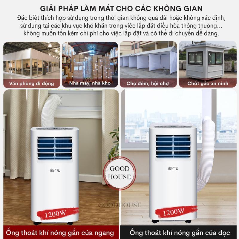 Điều hoà di động đa năng tích hợp đồng thời làm lạnh, quạt mát, hút ẩm, lọc không khí tới 60m2 không cần lắp đặt 8