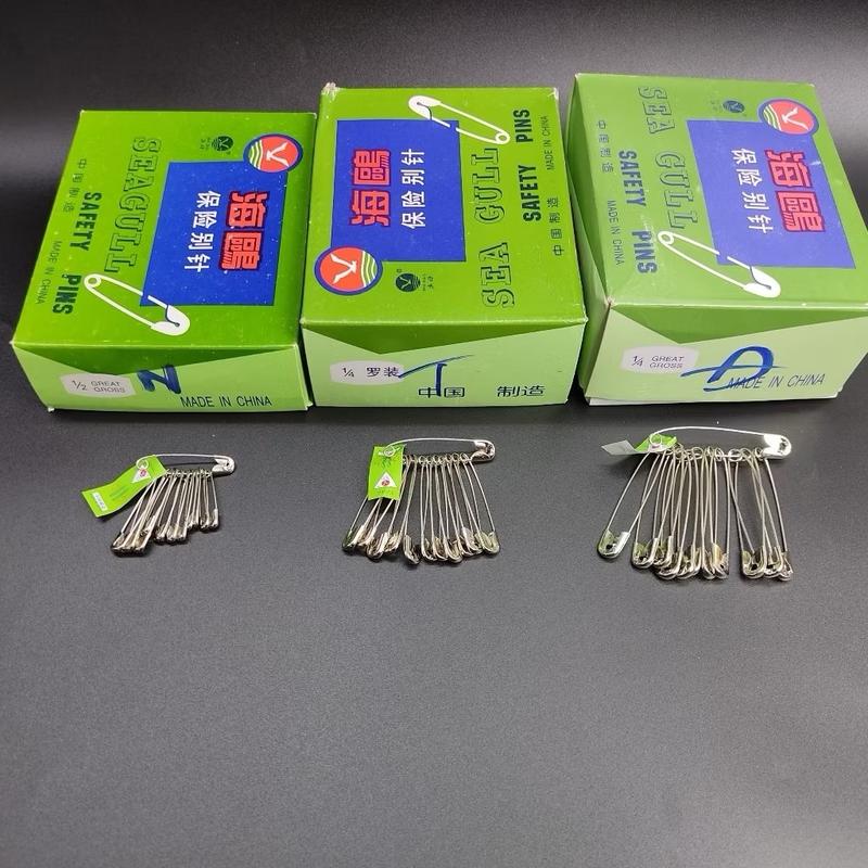 Set 12 kim băng to, vừa và nhỏ > Kim tây cài áo - 12 chiếc ghim băng