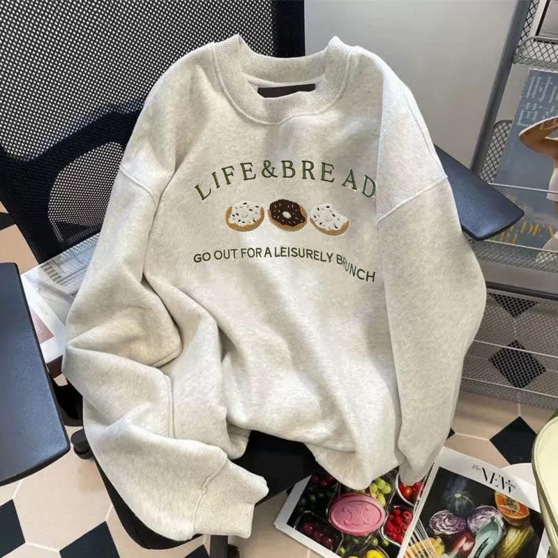 Áo sweater nữ .áo hoodie nỉ cổ tròn chất nỉ bông 2 mặt dày đẹp in hình nơ xanh 5