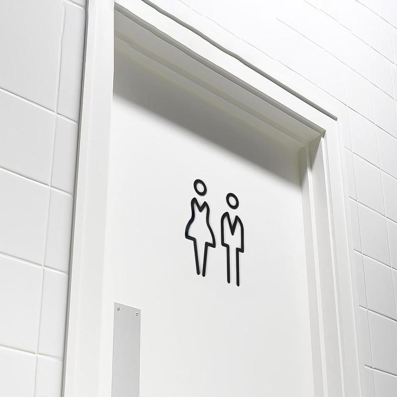Product Introduction of Acrylic Bathroom Sign, 1 Count Men & Women Bathroom Door Sign, Restroom Sign for Business, Home, Outdoor, Hotel, Dining Room 6