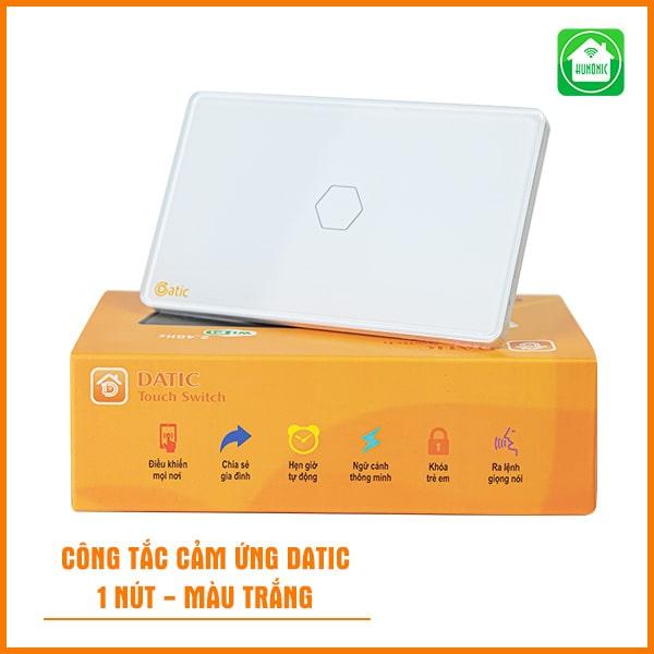 Công Tắc Cảm Ứng Thông Minh HUNONIC DATIC 1 Nút Đen/Trắng Điều Khiển Từ Xa Bằng Điện Thoại Wifi - Chính hãng Bluetooth Bảo hành của nhà sản xuất 2