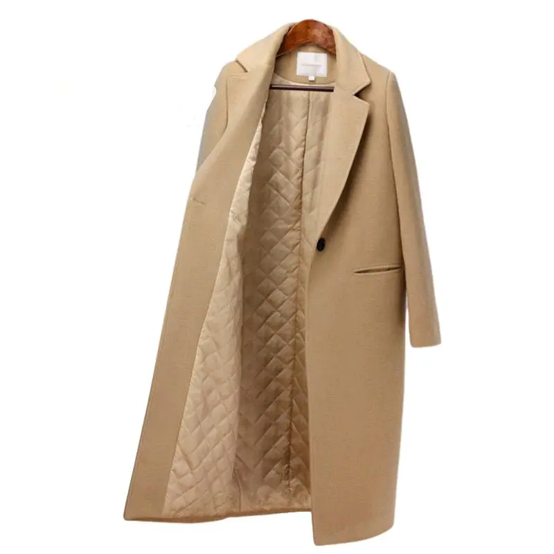 Jas Long Coat Blazer Wanita/Pria Korean style Casual Panjang jaket  parasut winter parka Tangan Hitam Outer stylist outer navy trendy stabilo