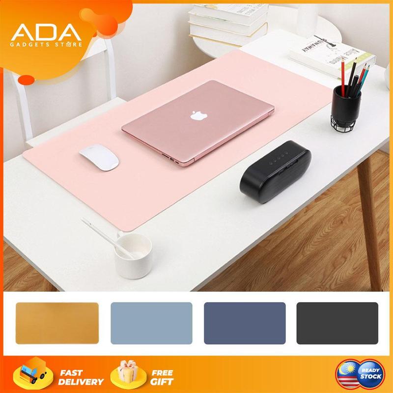 LARGE DOUBLE SIDED LEATHER MOUSEPAD WATERPROOF TABLEMAT ANTI-SLIP DESKTOP LAPTOP PAD GAMING KEYBOARD PAD OFFICE DESK MAT READY STOCK ADA GADGETS STORE