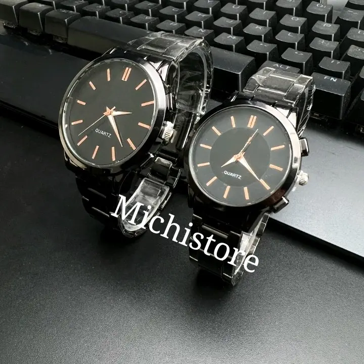 JAM TANGAN COUPLE RANTAI GAYA KLASIK ANALOG Quartz 0
