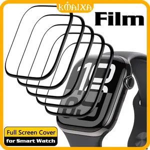 Hydrogel Anti Gores Film for Apple Watch Iwatch 46mm 49mm 42mm 41mm 45mm 38mm 40mm 44mm Ultra 3/2/1 Series 11 10 1 2 3 4 5 6 7 8 9 SE  3/2/1 HD Antigores Covered Guard Tempered Glass Screen Protector Jam Tangan Smartwatch